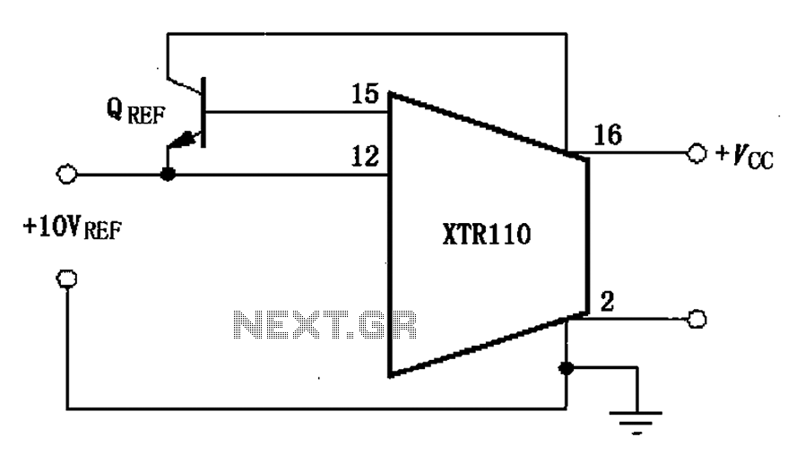 XTR110 expand the drive current circuit diagram circuit