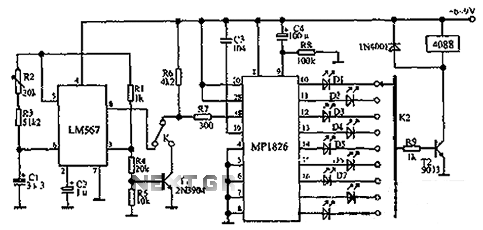 lm567-mp1826 precision timer circuit diagram – Circuit Schematic