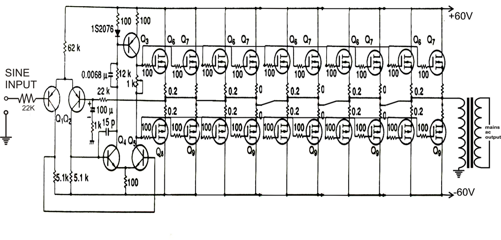 make this 1kva 1000 watts pure sine circuit
