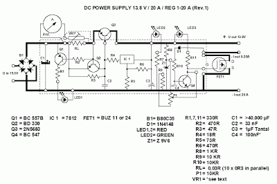 20A Transformerless Power Supply Schematic Diagram – Circuit Schematic