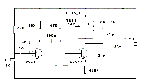 3v fm transmitter circuit
