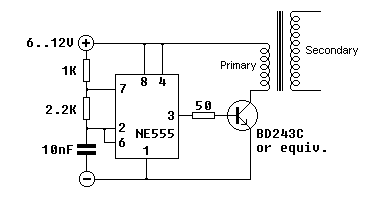 making tesla coil and energizing tube – Circuit Schematic