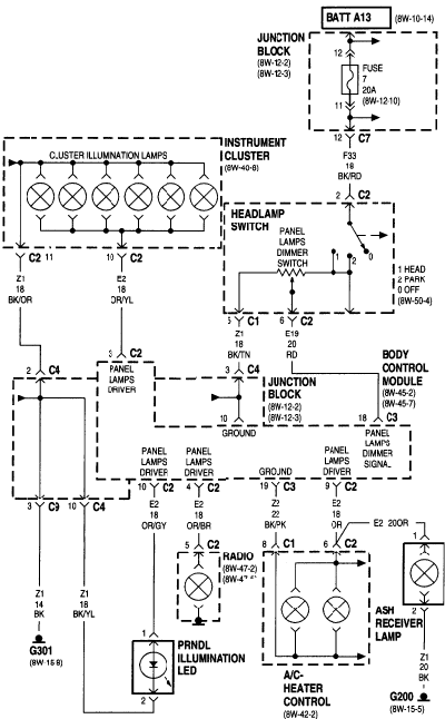 2000 Plymouth Breeze Dash Light Wiring Diagram circuit