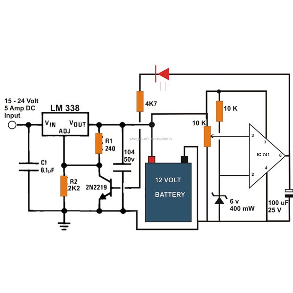 build automatic 6 volt 12 volt 24 volt circuit