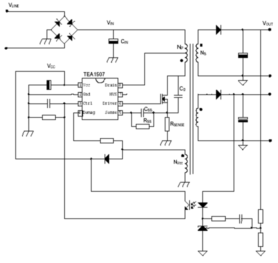 power supply with driver – Circuit Schematic