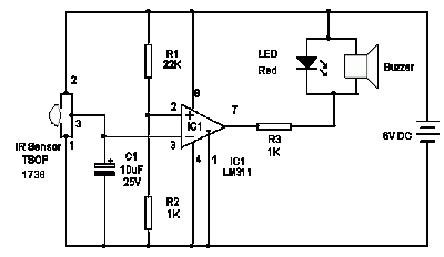 Build an IR Beam Breaker – Circuit Schematic