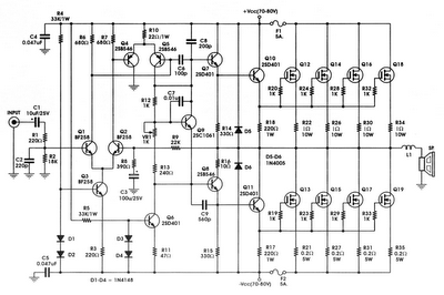 400w mosfet amplifier circuit schematic – Circuit Schematic