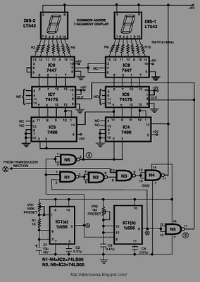 digital speedometer circuit schematic circuit