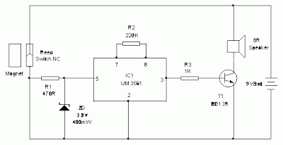 simple tiny door guard – Circuit Schematic