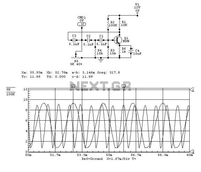 Right-left scrolling LEDs circuit
