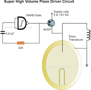Simplest Piezo Driver Circuit Explained – Circuit Schematic