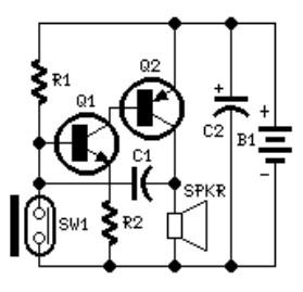 Simple Small Portable Alarm Circuit – Circuit Schematic