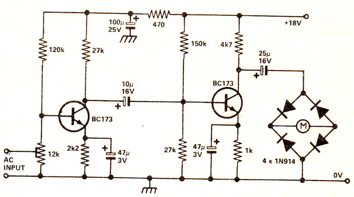 Recording Level Meter Circuit – Circuit Schematic
