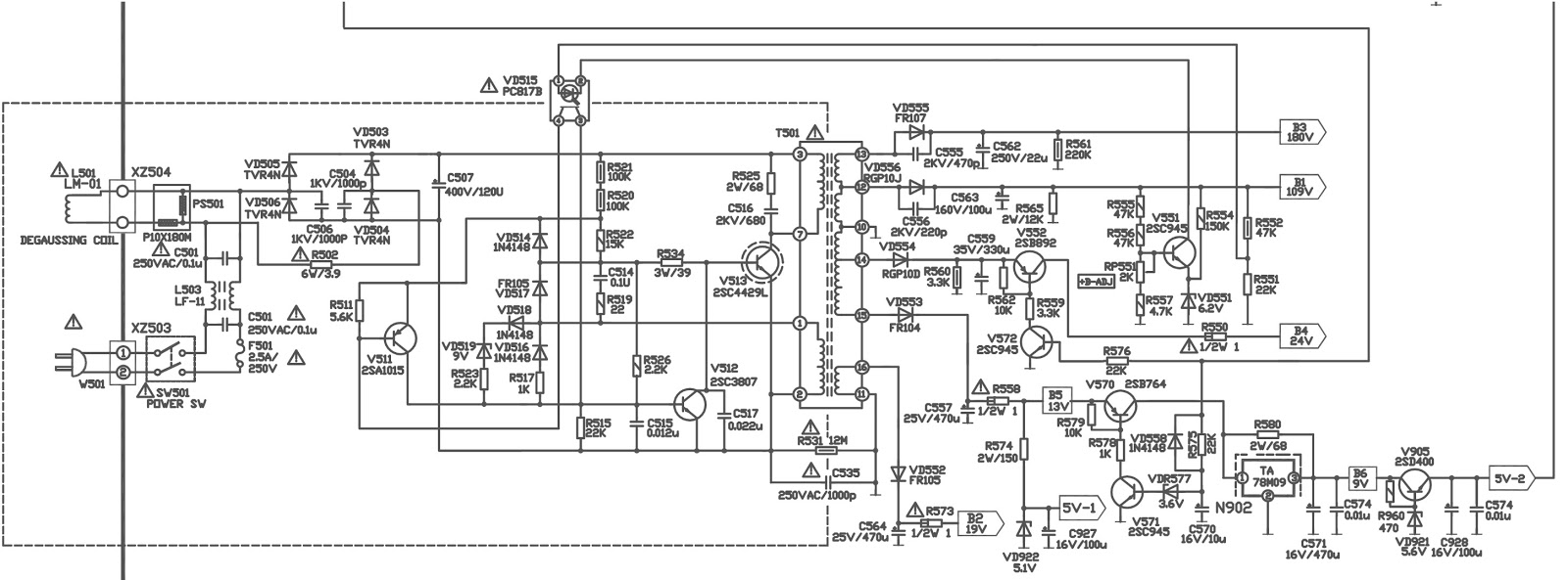 AKIRA 21FZS1 TV SMPS SCHEMATIC CIRCUIT DIAGRAM – Circuit Schematic