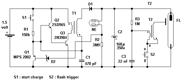 Camera flash circuit
