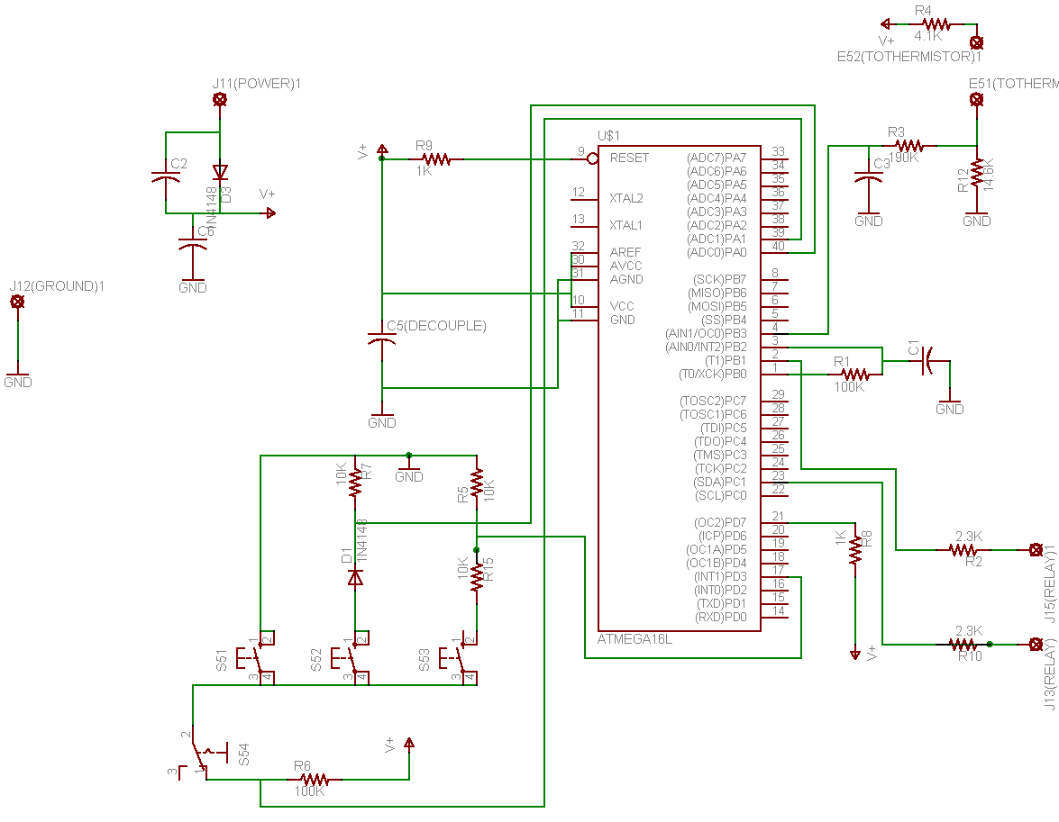 Ranco ETC-211000 uses AVR Atmega16L8 circuit