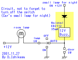 lamp turning off prevention circuit of car circuit