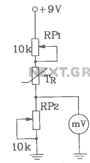 T-121 Temperature sensor circuit diagram electronic thermometer circuit