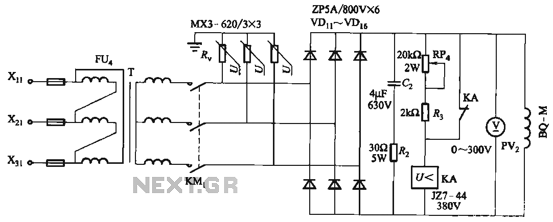 DC motor excitation current circuit