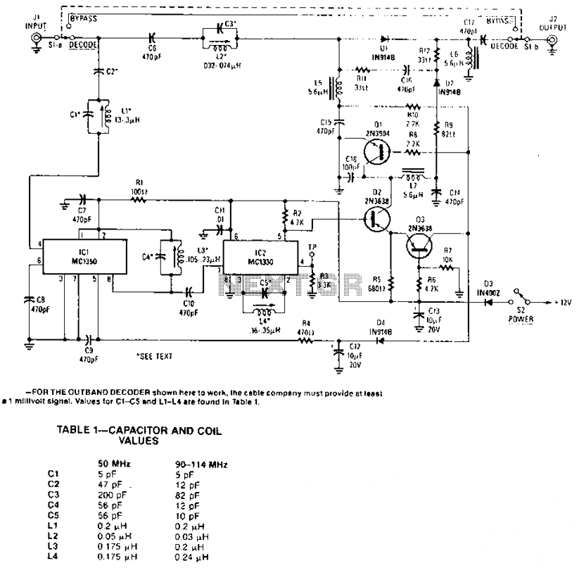 Band decoder circuit diagram circuit