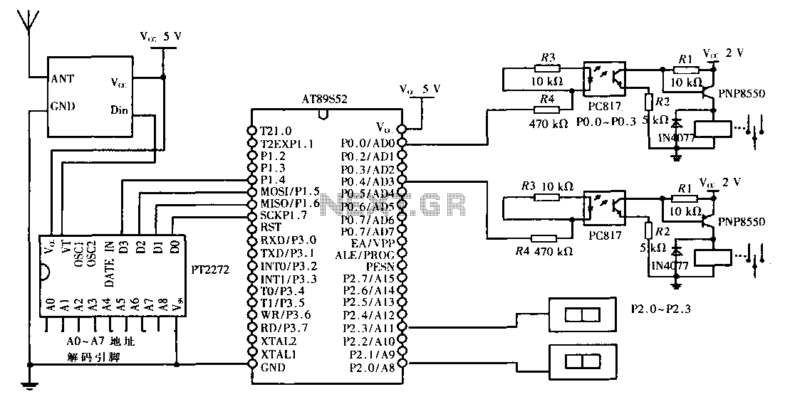 Intelligent home lighting control switch transmitter and receiver circuit