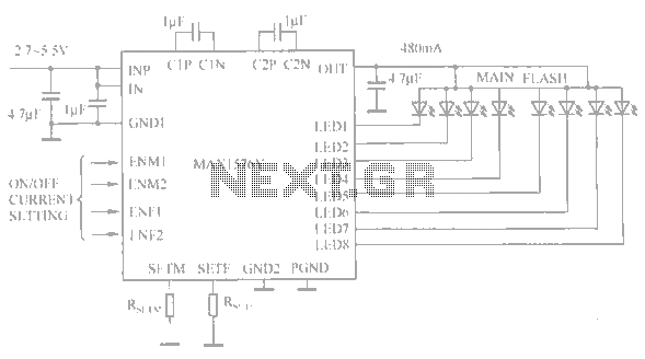 MA1576Y charge pump LED driver circuit diagram circuit
