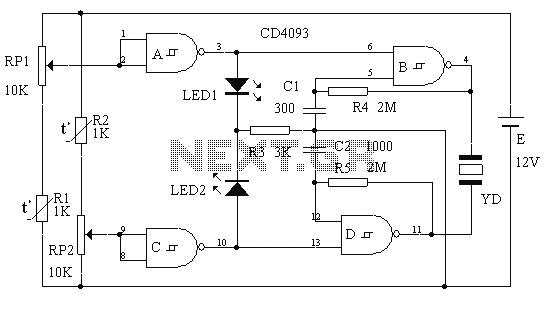Multi-way pocket alarm circuit
