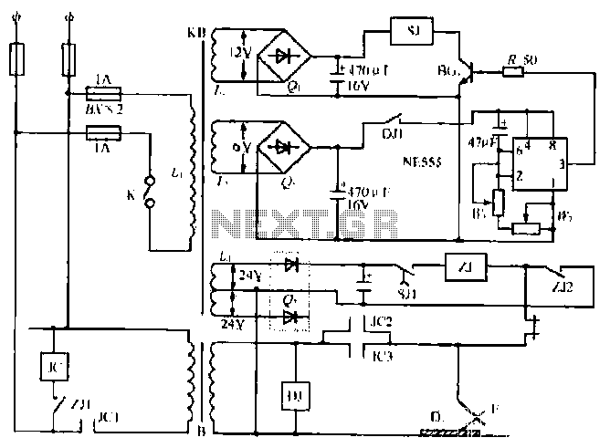 A welding load automatic power-off circuit