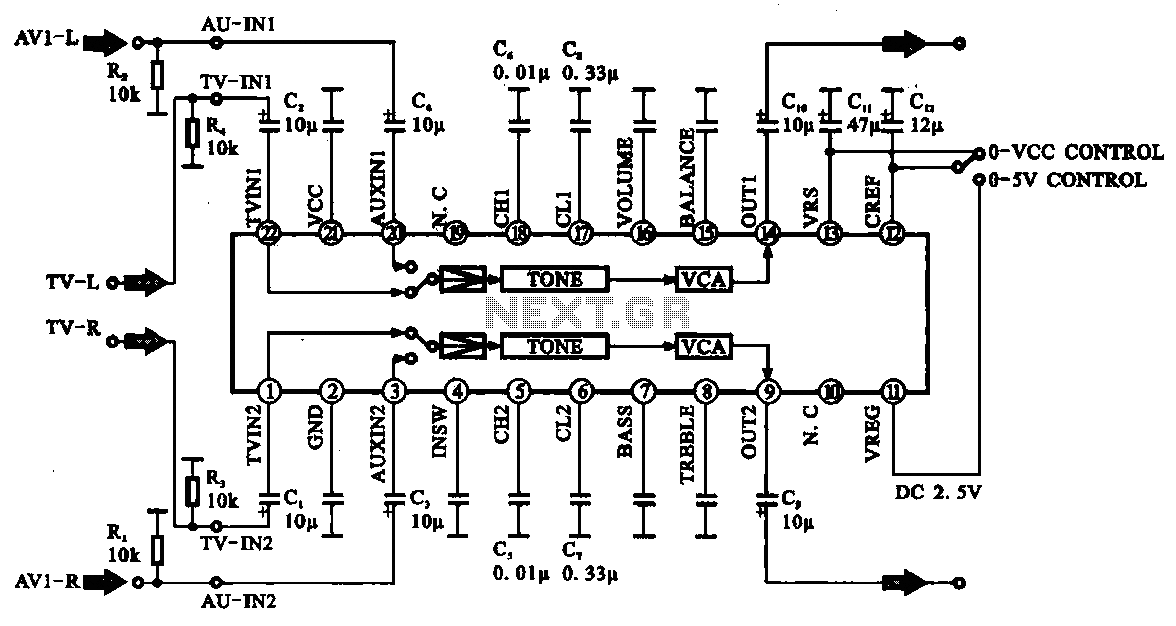 Audio signal control circuit