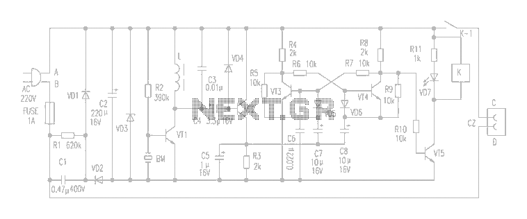 Ultrasonic remote control switch circuit diagram circuit