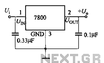 Three-terminal voltage regulator integrated fixed a typical wiring circuit