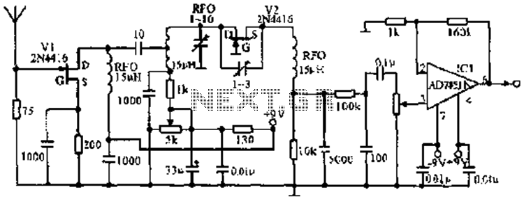 VHF super-regenerative receiver circuit