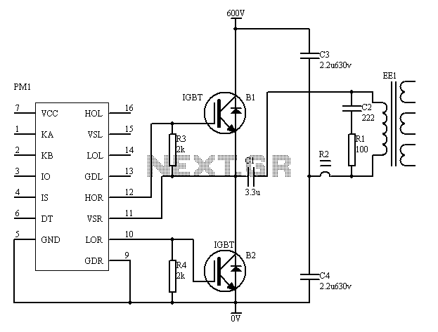 PM4040F application circuit switching power supply drive circuit