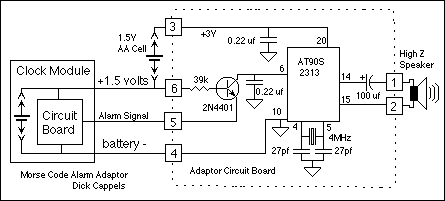 Morse Code Alarm Clock – Circuit Schematic