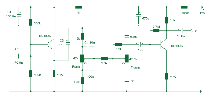 Audio Tone Control circuit