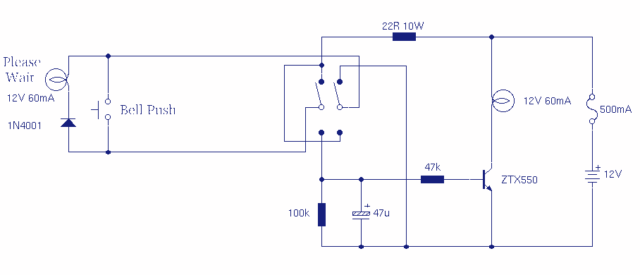 Doorbell light for the Deaf circuit