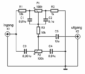 Audio tone control circuit