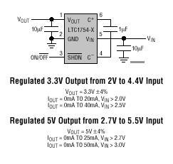 Micropower Regulated 33V5V Charge Pump circuit