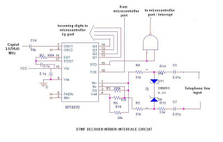 Design Caller ID using DTMF decoder MT8870 circuit