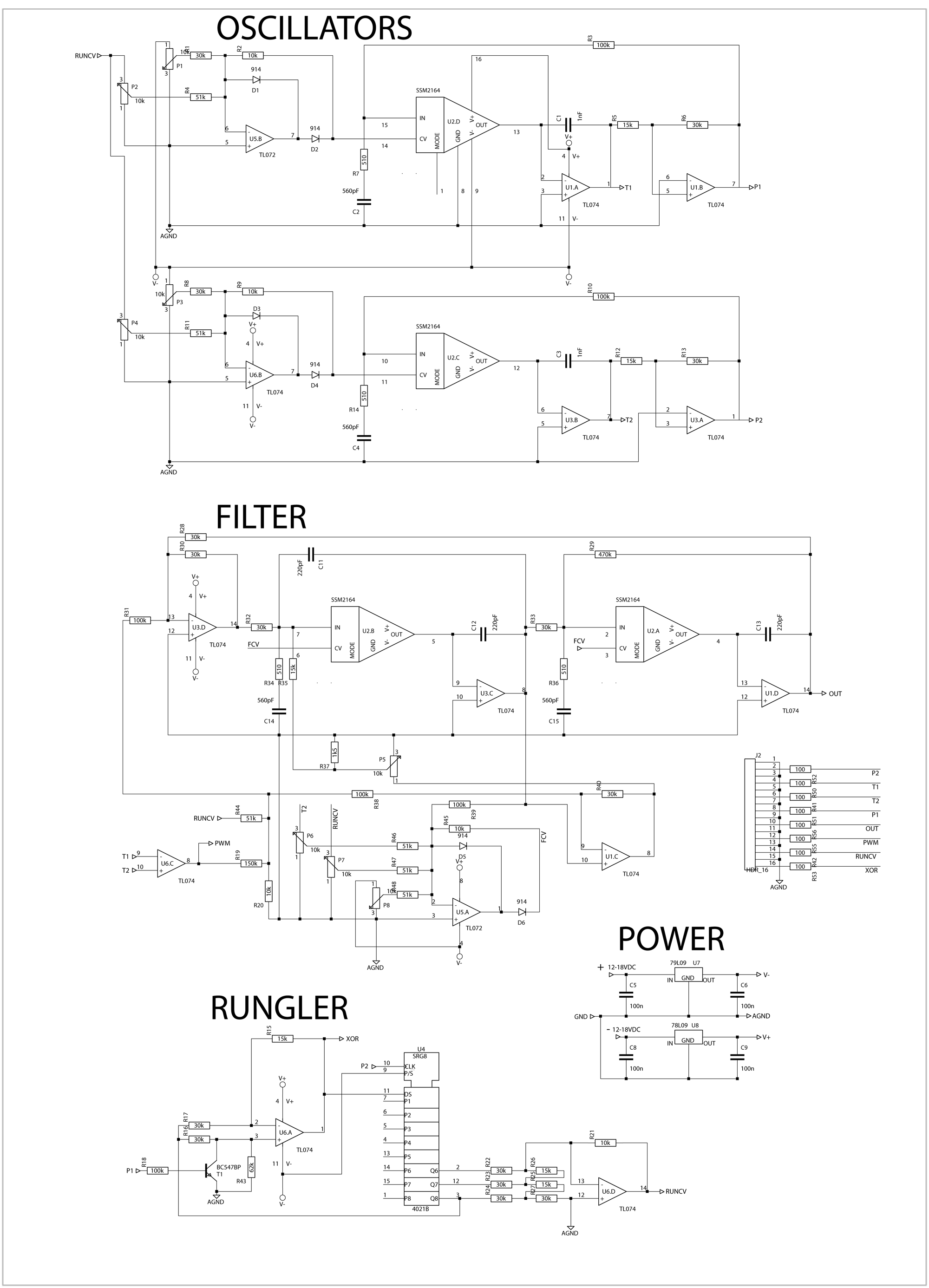  Modular Benjolin – Circuit Schematic