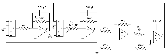 Circuit Implementation of a Chaotic Lorenz System – Circuit Schematic