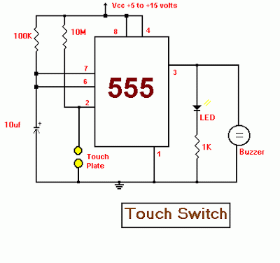 Touch Switch Circuit with explnation circuit