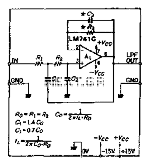 12dB-oct by the OP amplifiers low-pass filter circuit