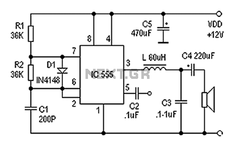 555 make use of digital amplifier circuit diagram circuit