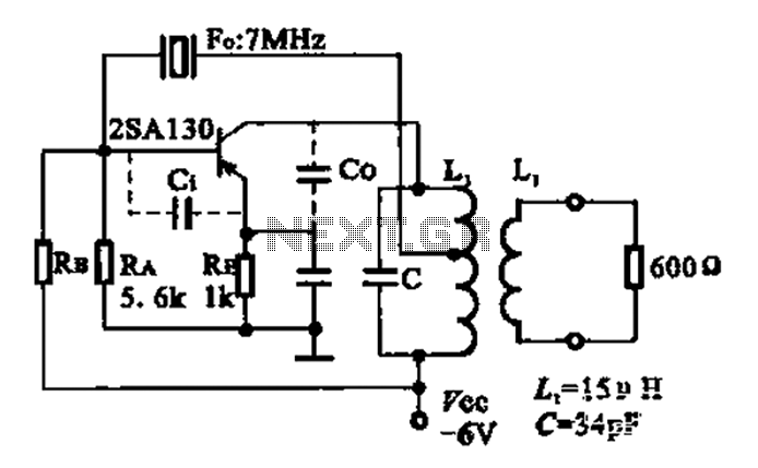 7MHz high frequency carrier oscillator circuit