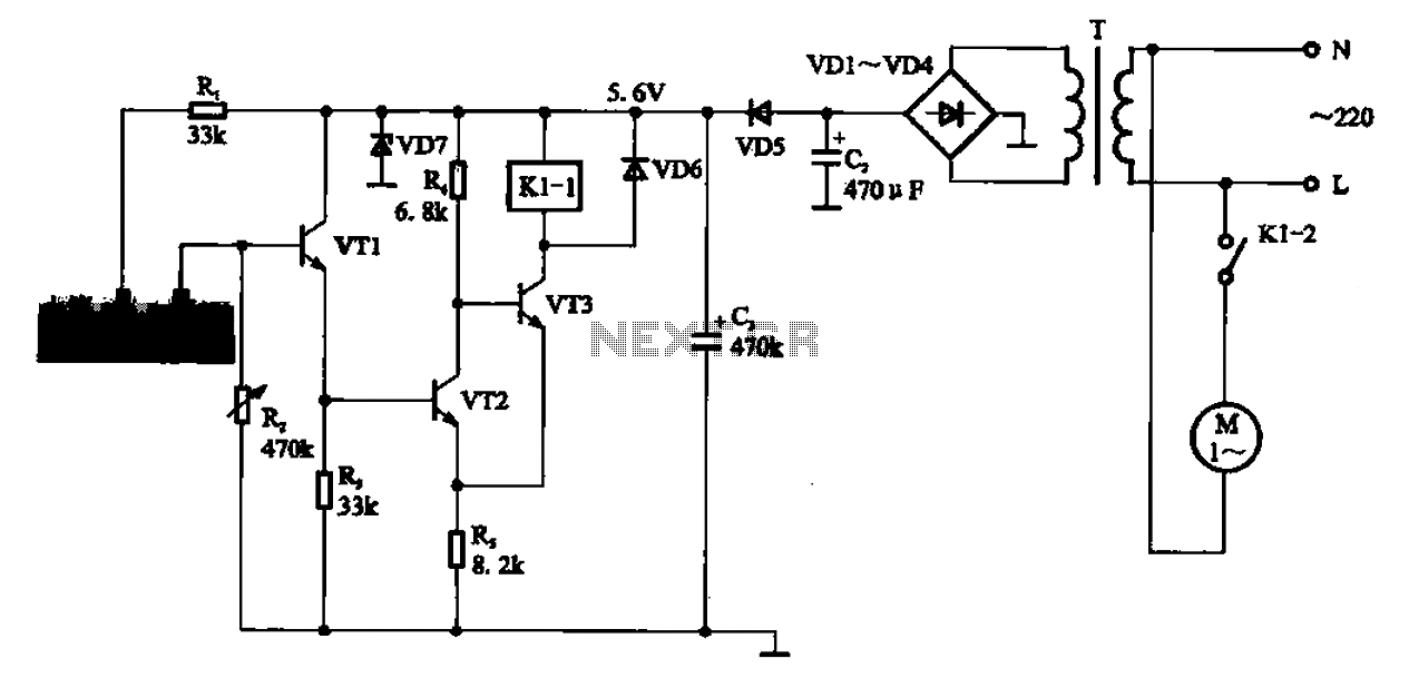 AC motor control circuit sprinkler circuit