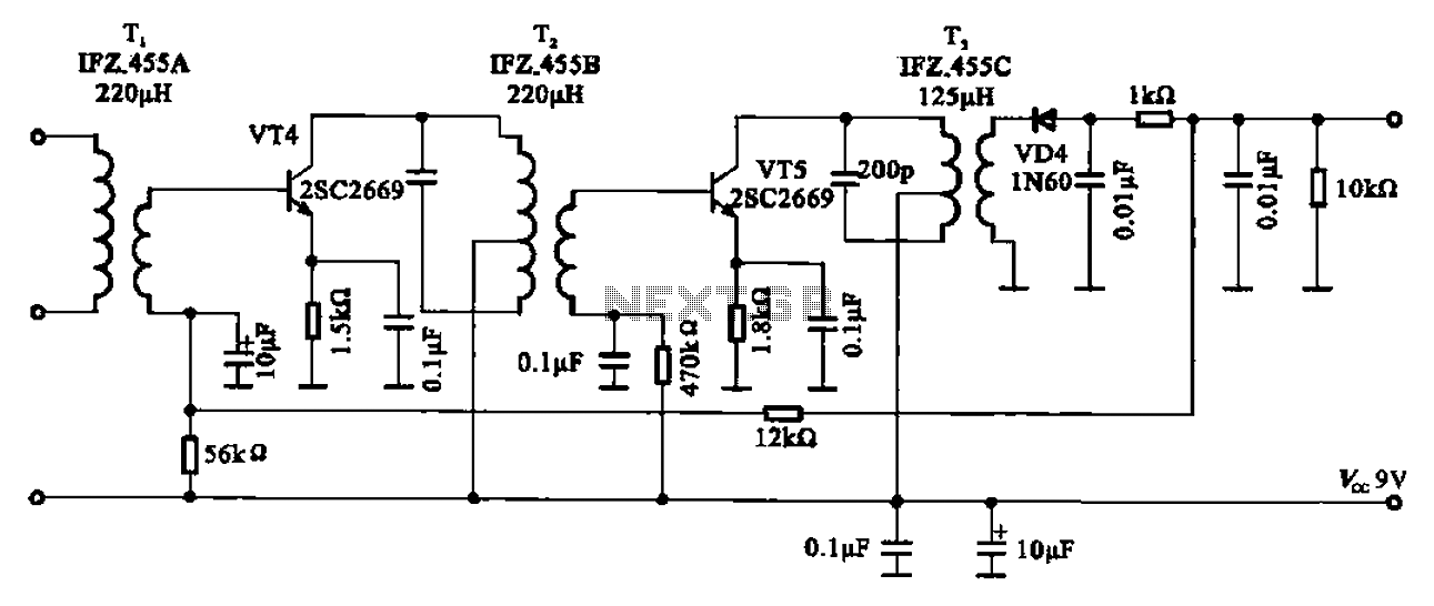 AM radio intermediate frequency amplification and detection