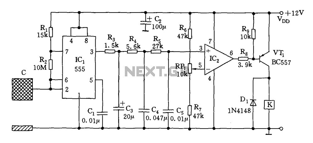 Capacitive switch circuit diagram circuit