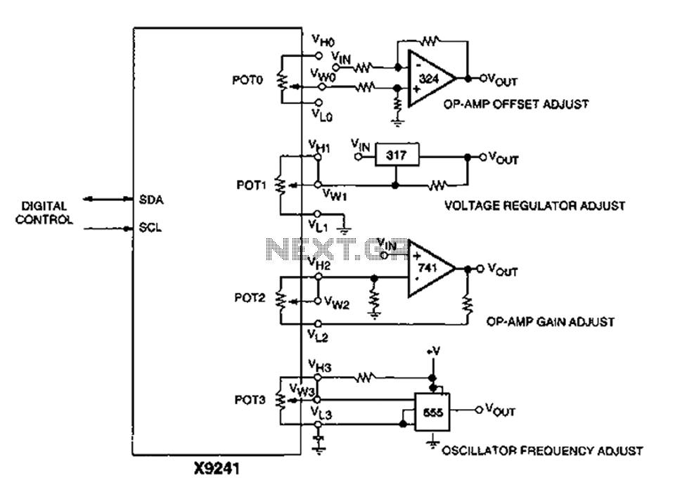 Corrector circuit diagram of an analog circuit