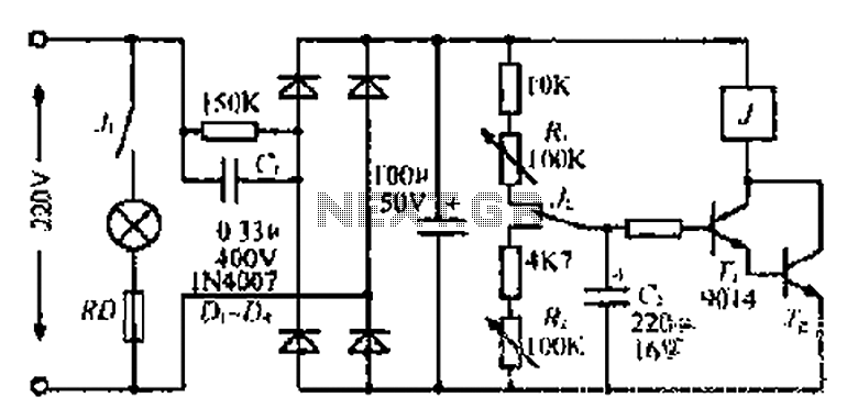 Lantern making use of a relay control circuit